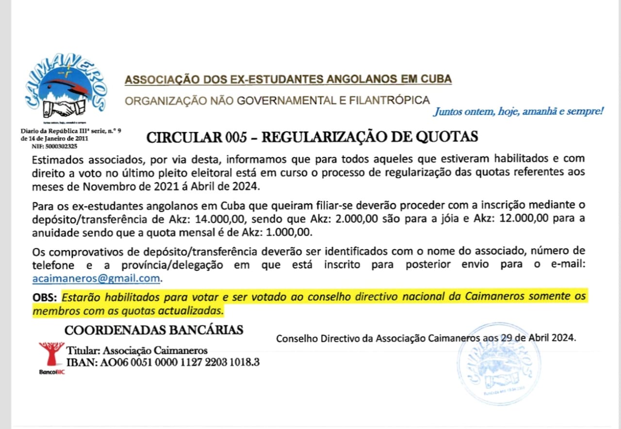 CIRCULAR 005 QUOTIZAÇÕES..
